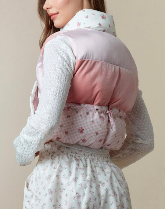 Mixed Block Padded Vest
