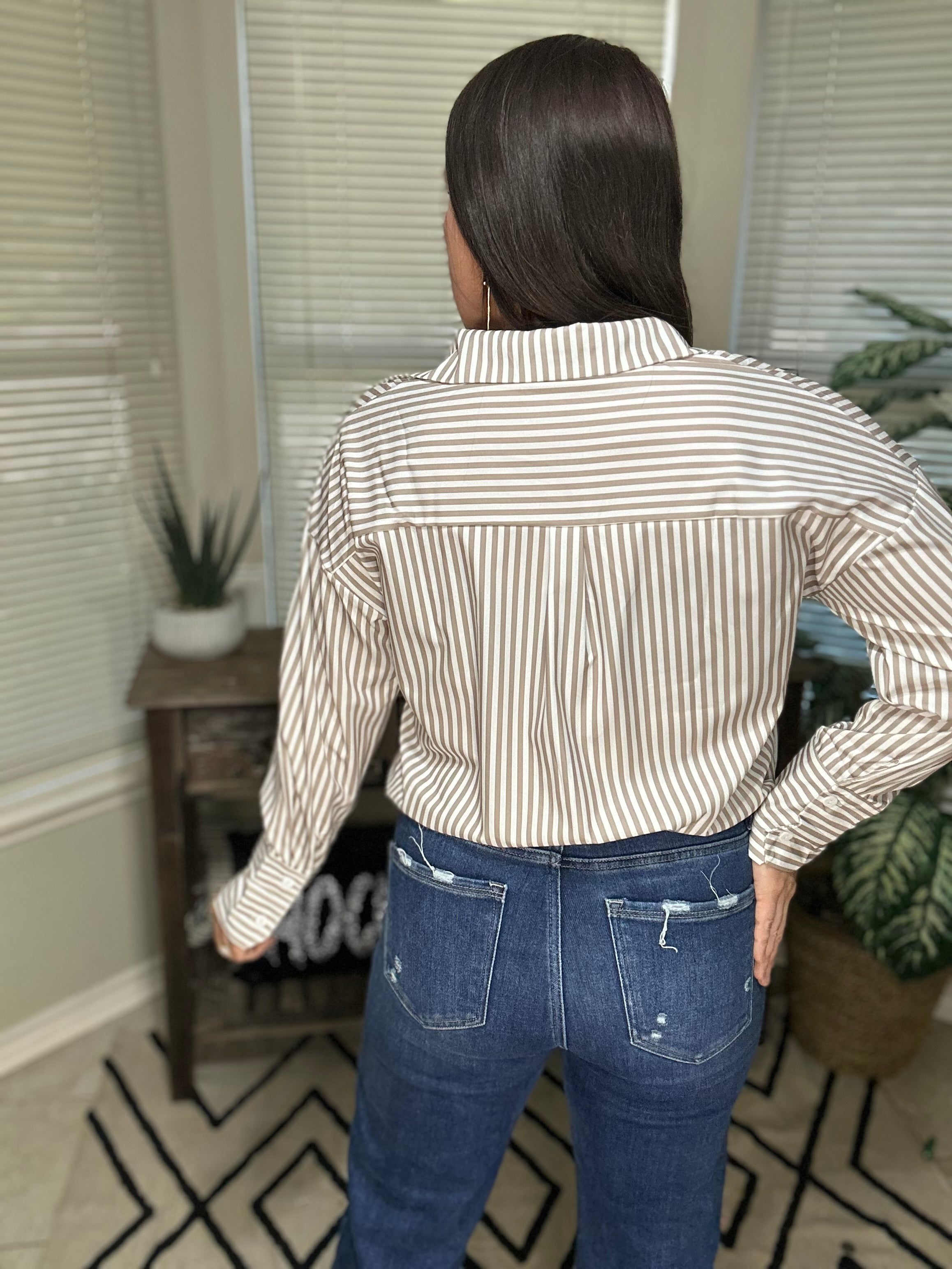 Everyday Stripe Button-Up
