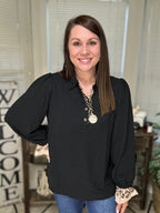 Midnight Leopard Top