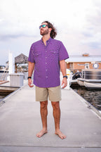 Purple Pearl Snap Shirt