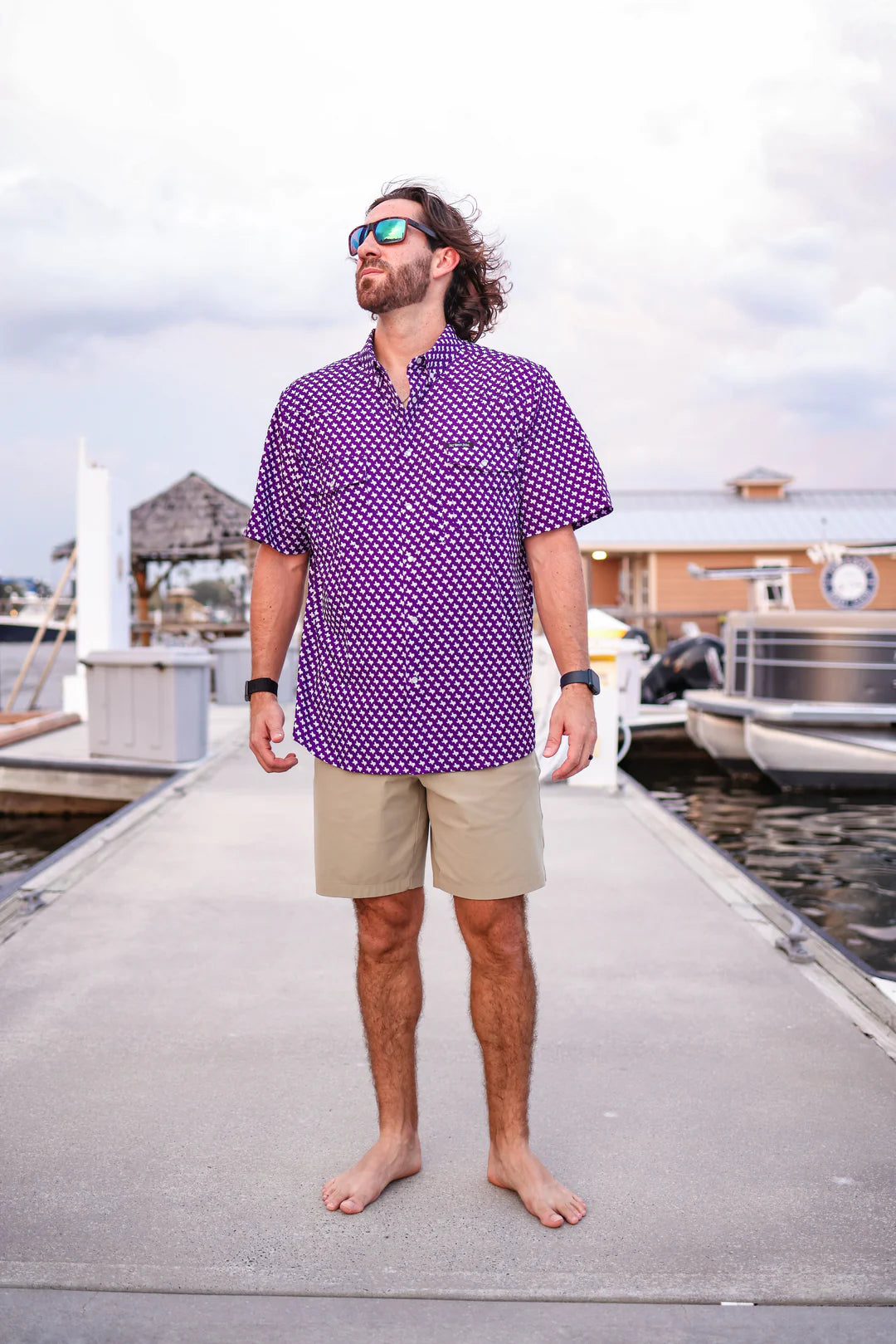 Purple Pearl Snap Shirt