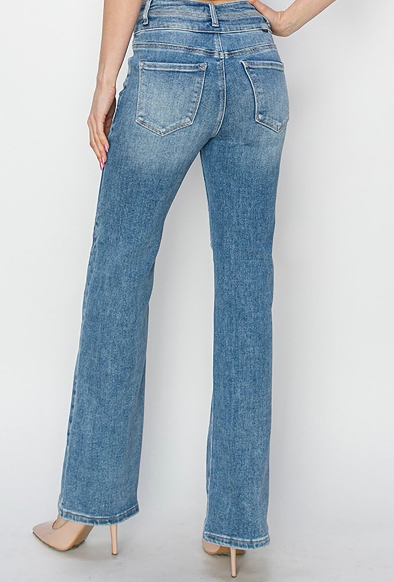 Medium Wash Straight Jeans
