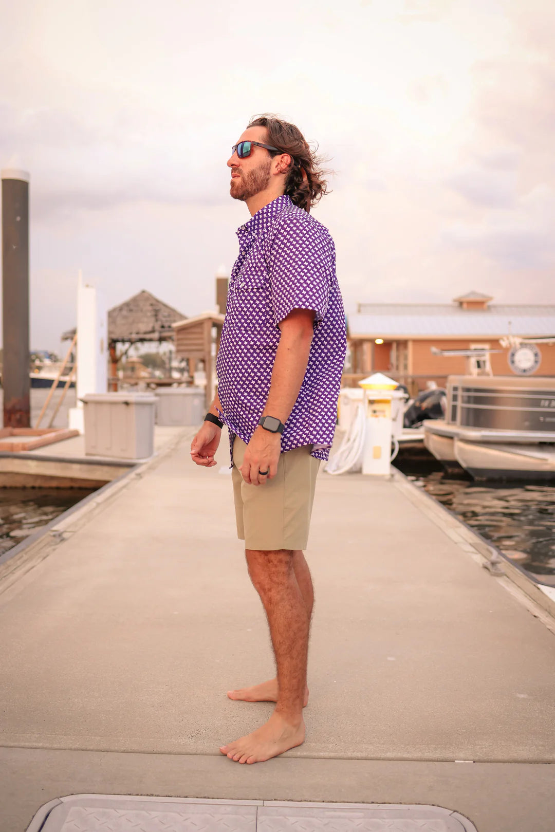 Purple Pearl Snap Shirt