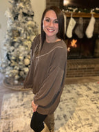 Coffee Cloud Ribbed Top