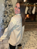 Floral Stripe Contrast Shacket