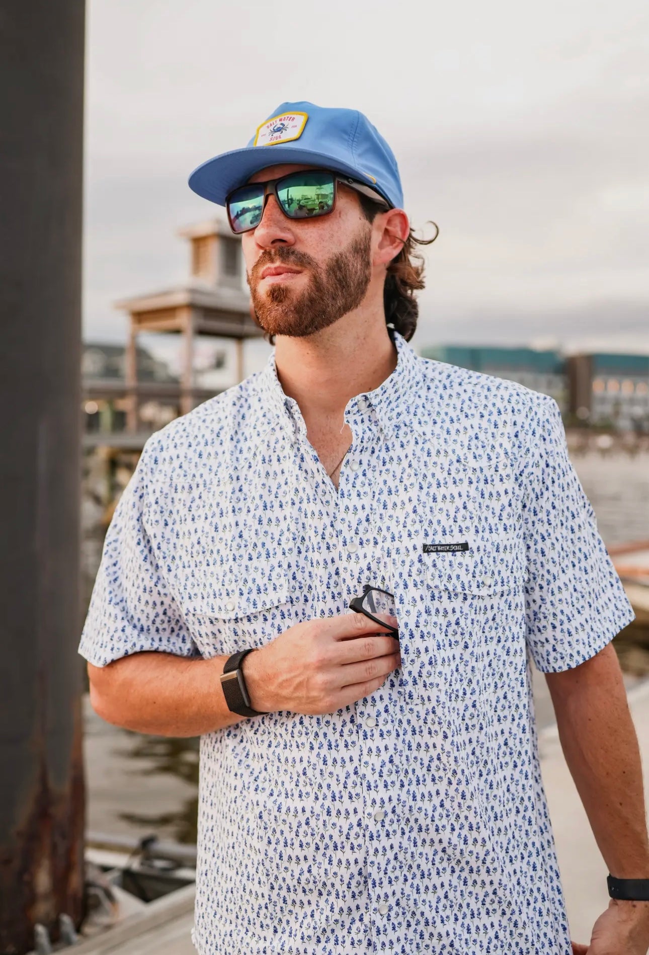 Blue Bonnet Pearl Snap Shirt