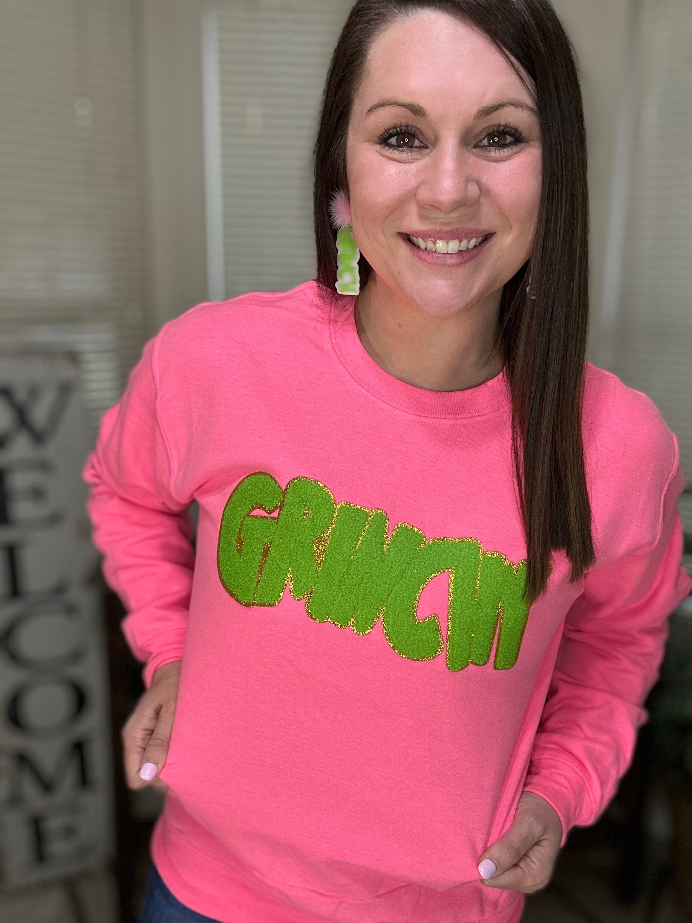 Grinchy Patch Sweatshirt