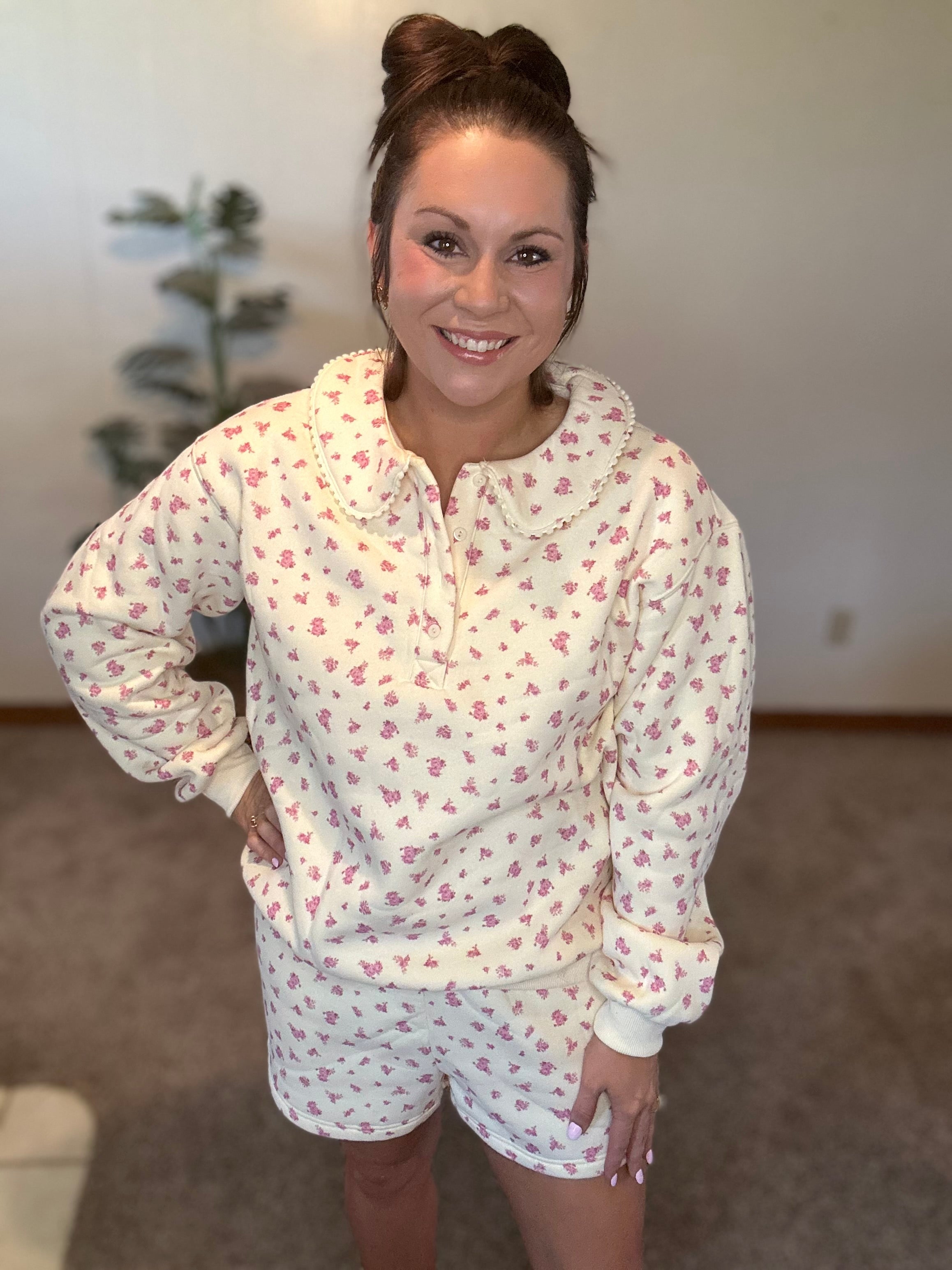 Floral Printed Sweat Set
