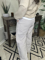 Stripe Casual Pants