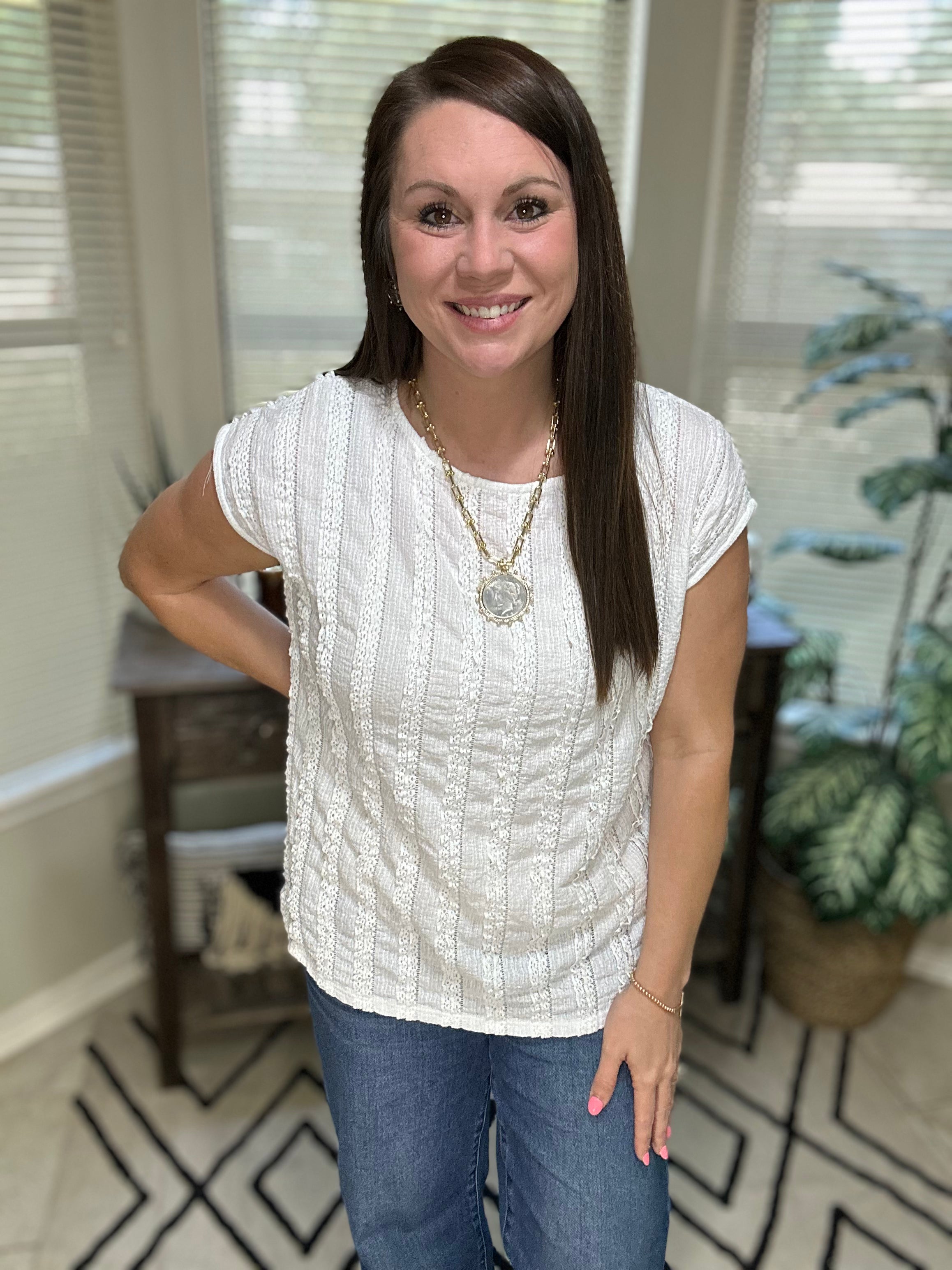 Whisper Stripe Top