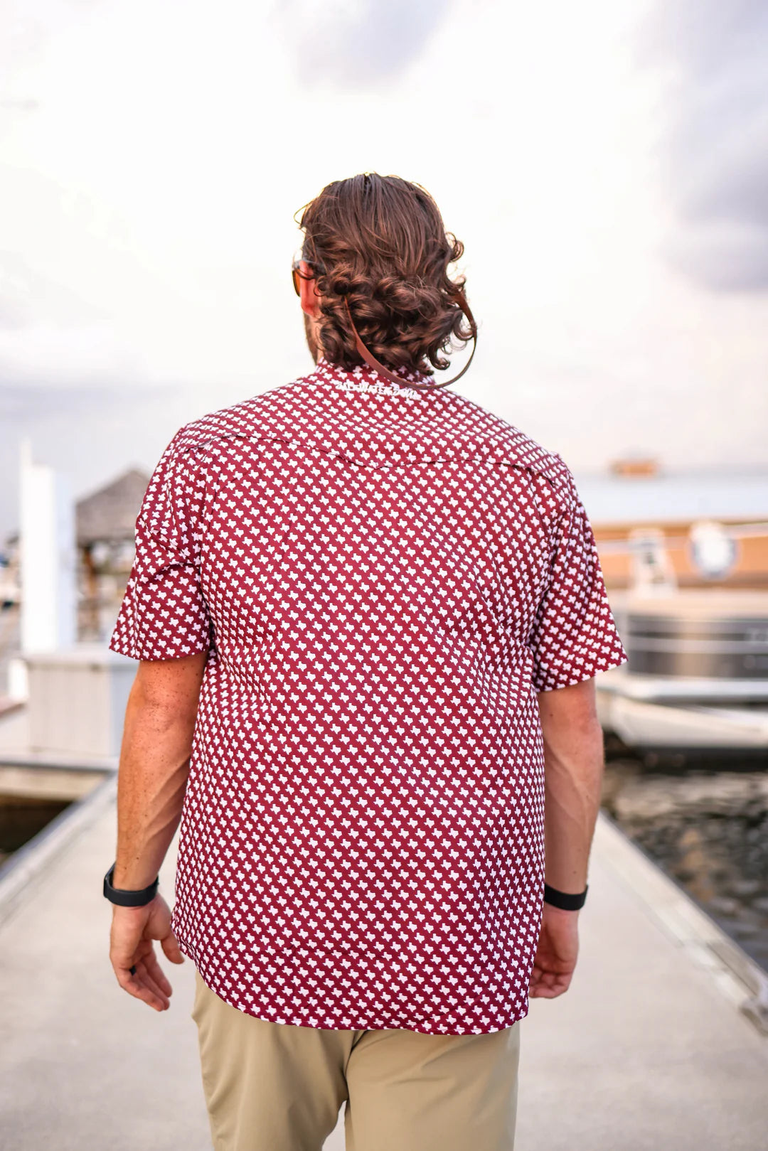 Texas Maroon Pearl Snap Shirt