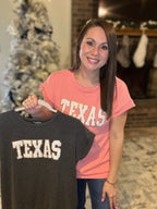 Texas Sequin Ribbed Tee