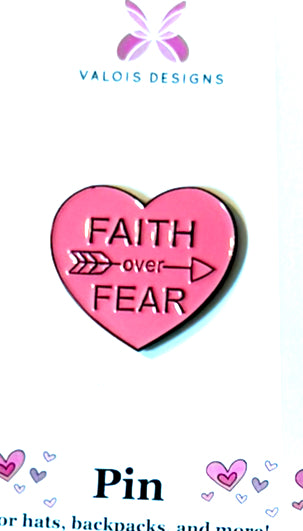 Fun Hat Pins - Faith Over Fear