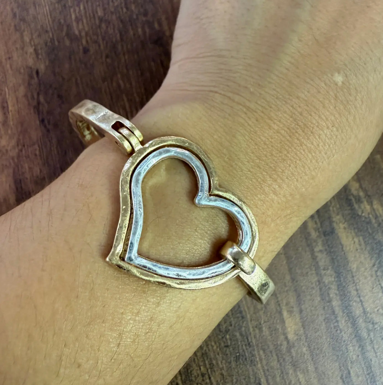 Heart Bracelet Silver/Gold