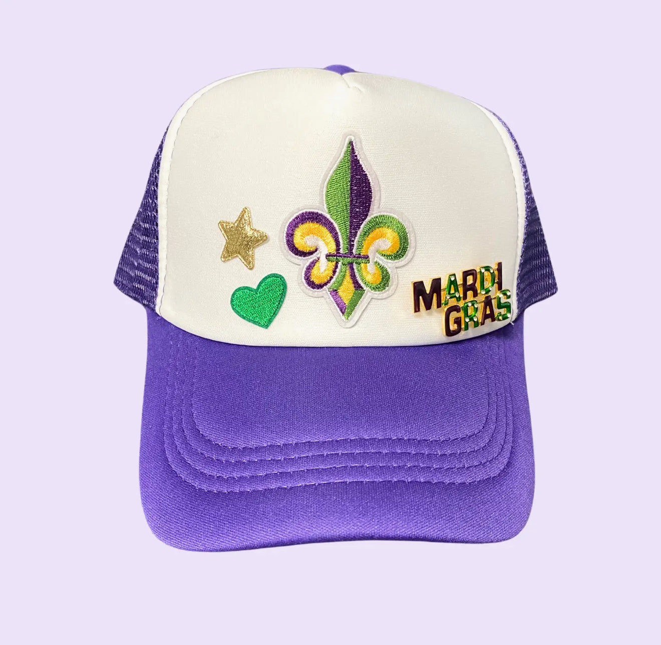 Fleur De Lis  Trucker Hat- Madri Gras