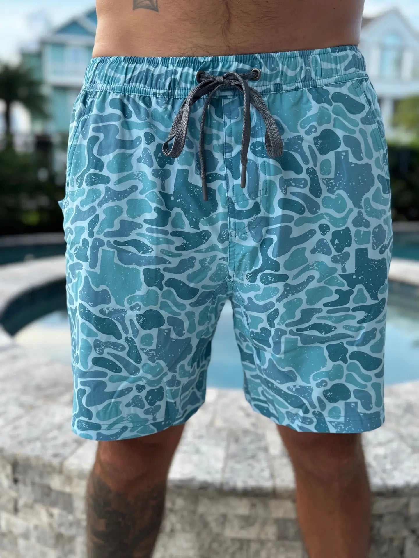 Texas Ocean Camo Athletic Shorts