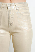 Metallic Beige Pants